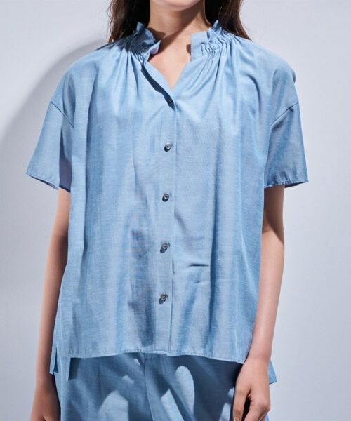 INDIVI / インディヴィ シャツ・ブラウス | 【日本製/SETUP可能】ソフトダンガリーブラウス | 詳細10