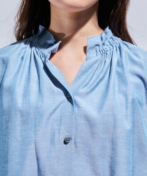 INDIVI / インディヴィ シャツ・ブラウス | 【日本製/SETUP可能】ソフトダンガリーブラウス | 詳細13