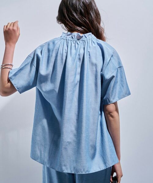 INDIVI / インディヴィ シャツ・ブラウス | 【日本製/SETUP可能】ソフトダンガリーブラウス | 詳細7