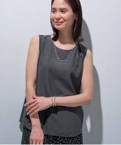 INDIVI / インディヴィ カットソー | 【インナーとしても活躍！／SETUP可能】ジョーゼット ノースリーブトップス