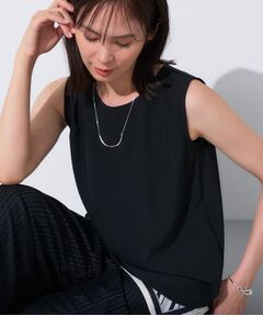 INDIVI / インディヴィ カットソー | 【インナーとしても活躍！／SETUP可能】ジョーゼット ノースリーブトップス