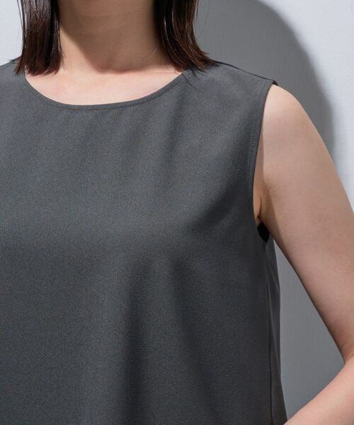 INDIVI / インディヴィ カットソー | 【インナーとしても活躍！／SETUP可能】ジョーゼット ノースリーブトップス | 詳細18