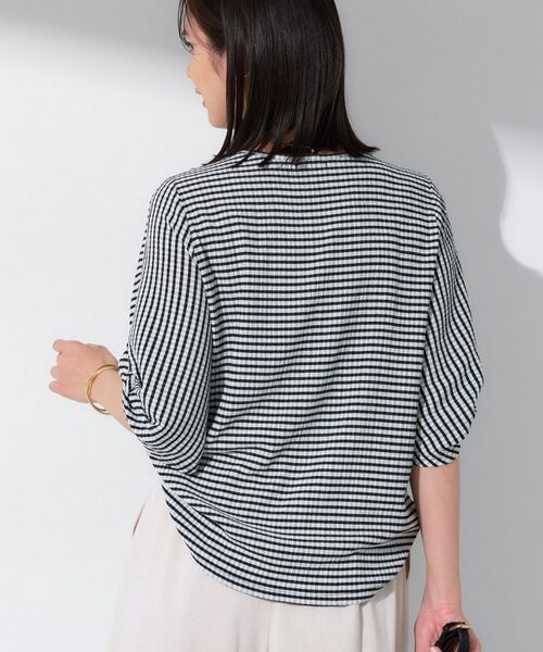 INDIVI / インディヴィ カットソー | 【UVケア/吸汗速乾】凹凸素材ねじり袖トップス | 詳細15