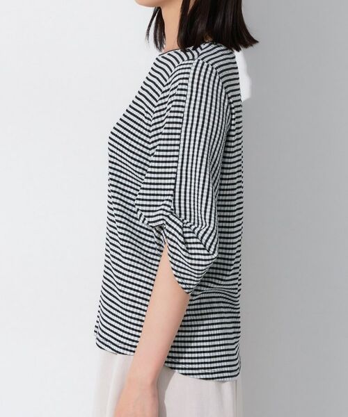 INDIVI / インディヴィ カットソー | 【UVケア/吸汗速乾】凹凸素材ねじり袖トップス | 詳細19