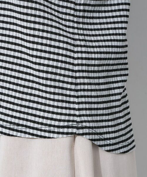 INDIVI / インディヴィ カットソー | 【UVケア/吸汗速乾】凹凸素材ねじり袖トップス | 詳細23