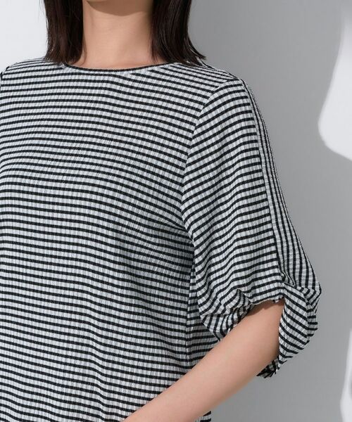 INDIVI / インディヴィ カットソー | 【UVケア／吸汗速乾】凹凸素材ねじり袖トップス | 詳細26