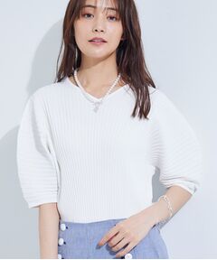 INDIVI / インディヴィ カットソー | 【二の腕カバー／スタイルアップ】ドライタッチストレッチニット