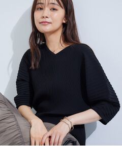 INDIVI / インディヴィ カットソー | 【二の腕カバー／スタイルアップ】ドライタッチストレッチニット