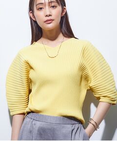 INDIVI / インディヴィ カットソー | 【二の腕カバー／スタイルアップ】ドライタッチストレッチニット