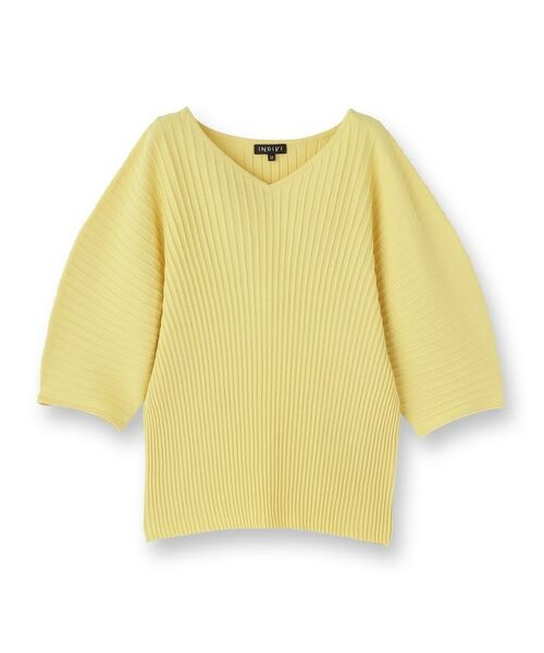 INDIVI / インディヴィ カットソー | 【二の腕カバー/スタイルアップ】ドライタッチストレッチニット | 詳細1