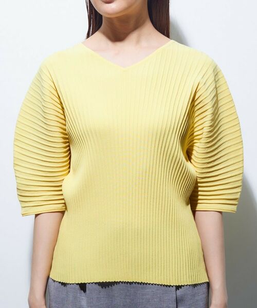 INDIVI / インディヴィ カットソー | 【二の腕カバー/スタイルアップ】ドライタッチストレッチニット | 詳細18