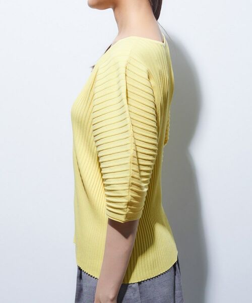 INDIVI / インディヴィ カットソー | 【二の腕カバー/スタイルアップ】ドライタッチストレッチニット | 詳細19