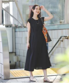 INDIVI / インディヴィ ロング・マキシ丈ワンピース | 【1枚でコーデ完成！】タックワンピース