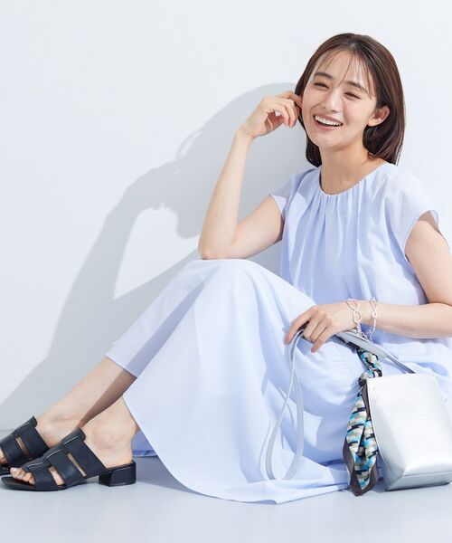 INDIVI / インディヴィ ロング・マキシ丈ワンピース | 【1枚でコーデ完成!】タックワンピース | 詳細2