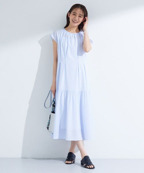 INDIVI / インディヴィ ロング・マキシ丈ワンピース | 【1枚でコーデ完成!】タックワンピース | 詳細3