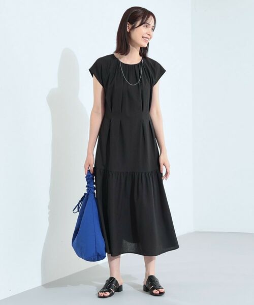 INDIVI / インディヴィ ロング・マキシ丈ワンピース | 【1枚でコーデ完成!】タックワンピース | 詳細7