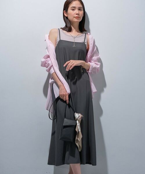 INDIVI / インディヴィ ワンピース | 【UVケア】エアリージョーゼット キャミワンピース | 詳細10