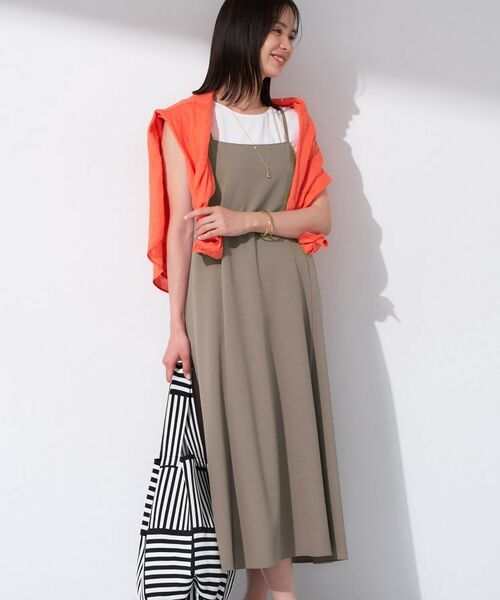 INDIVI / インディヴィ ワンピース | 【UVケア】エアリージョーゼット キャミワンピース(モカブラウン(042))