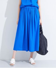 INDIVI / インディヴィ ショート・ハーフ・半端丈パンツ | 【クールエアー素材／UVケア／セットアップ可能】エアリーフレアパンツ