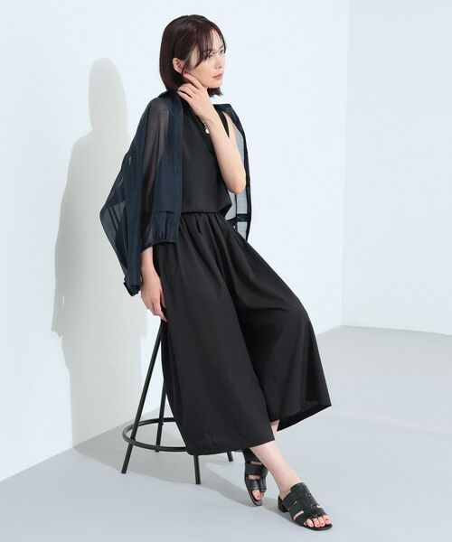 INDIVI / インディヴィ ショート・ハーフ・半端丈パンツ | 【クールエアー素材／UVケア／セットアップ可能】エアリーフレアパンツ | 詳細11