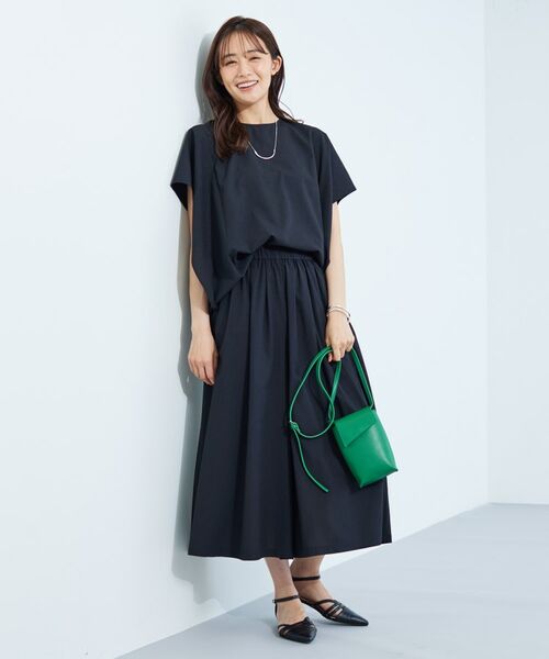 INDIVI / インディヴィ ショート・ハーフ・半端丈パンツ | 【クールエアー素材／UVケア／セットアップ可能】エアリーフレアパンツ | 詳細12