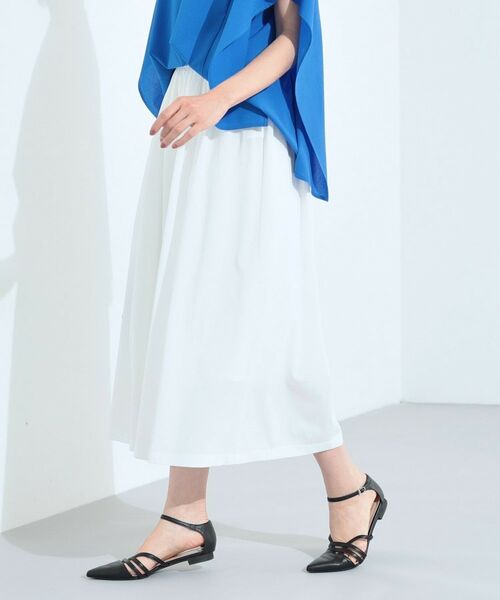 INDIVI / インディヴィ ショート・ハーフ・半端丈パンツ | 【クールエアー素材／UVケア／セットアップ可能】エアリーフレアパンツ | 詳細2