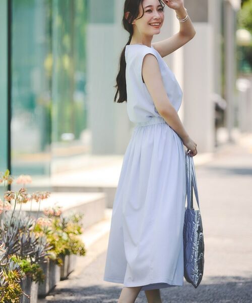 INDIVI / インディヴィ ショート・ハーフ・半端丈パンツ | 【クールエアー素材／UVケア／セットアップ可能】エアリーフレアパンツ | 詳細27