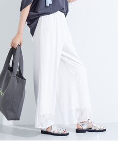 INDIVI / インディヴィ パンツ | 【洗える／セットアップ可能】ラッセルワイドパンツ