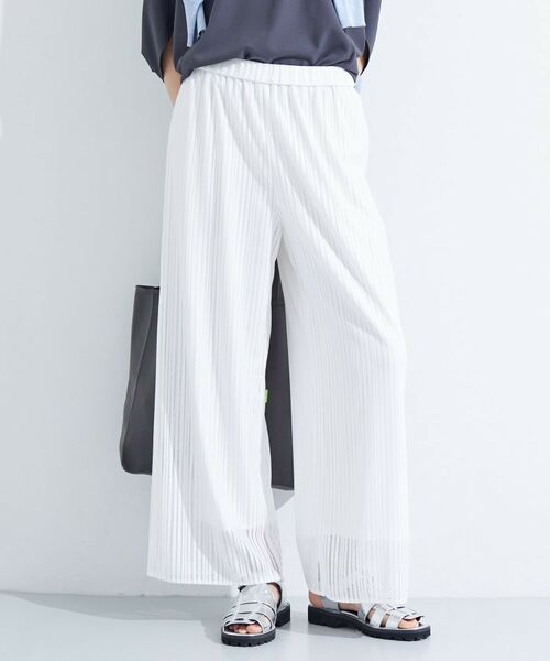 INDIVI / インディヴィ パンツ | 【洗える/セットアップ可能】ラッセルワイドパンツ | 詳細2