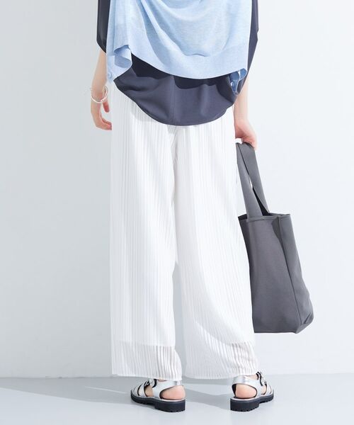 INDIVI / インディヴィ パンツ | 【洗える/セットアップ可能】ラッセルワイドパンツ | 詳細3