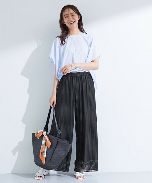 INDIVI / インディヴィ パンツ | 【洗える/セットアップ可能】ラッセルワイドパンツ | 詳細7