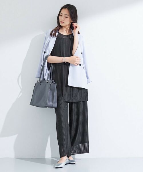 INDIVI / インディヴィ パンツ | 【洗える/セットアップ可能】ラッセルワイドパンツ | 詳細8