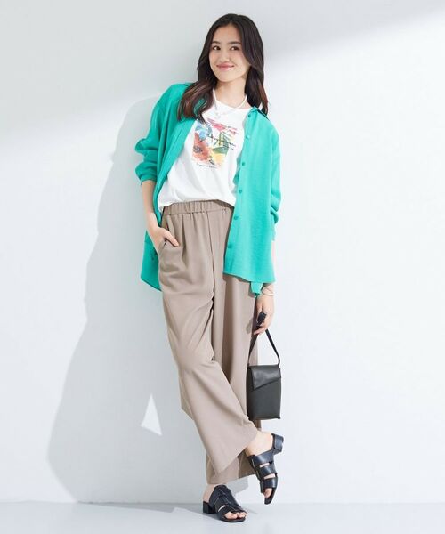 INDIVI / インディヴィ パンツ | 【UVケア／SETUP可能】エアリージョーゼット ワイドパンツ | 詳細13