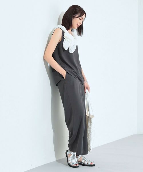 INDIVI / インディヴィ パンツ | 【UVケア／SETUP可能】エアリージョーゼット ワイドパンツ | 詳細4