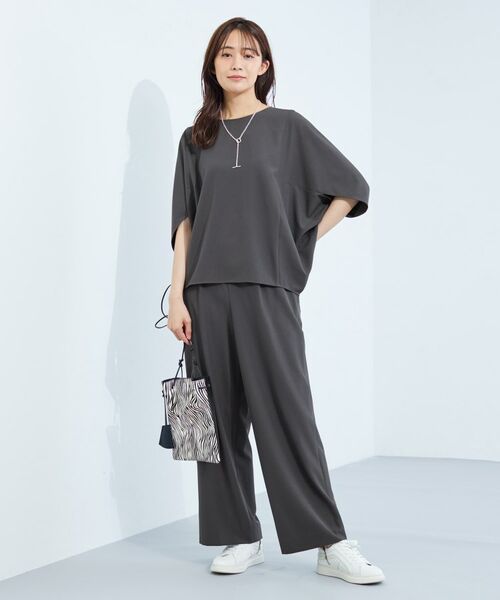 INDIVI / インディヴィ パンツ | 【UVケア／SETUP可能】エアリージョーゼット ワイドパンツ | 詳細5