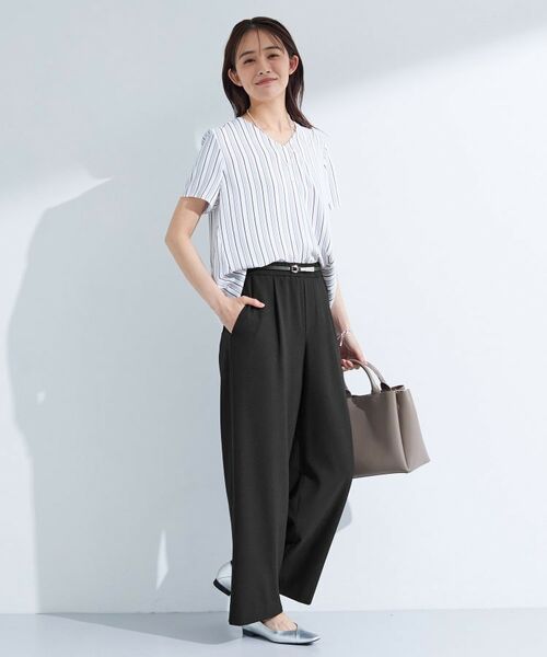 INDIVI / インディヴィ パンツ | 【UVケア／SETUP可能】エアリージョーゼット ワイドパンツ | 詳細9