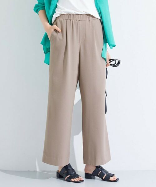 INDIVI/インディヴィ <秋SALE!>【UVケア/SETUP可能】エアリージョーゼット ワイドパンツ モカブラウン(042) 38(M) INDIVI/インディヴィ <秋SALE!>【UVケア/SETUP可能】エアリージョーゼット ワイドパンツ モカブラウン(042) 38(M)