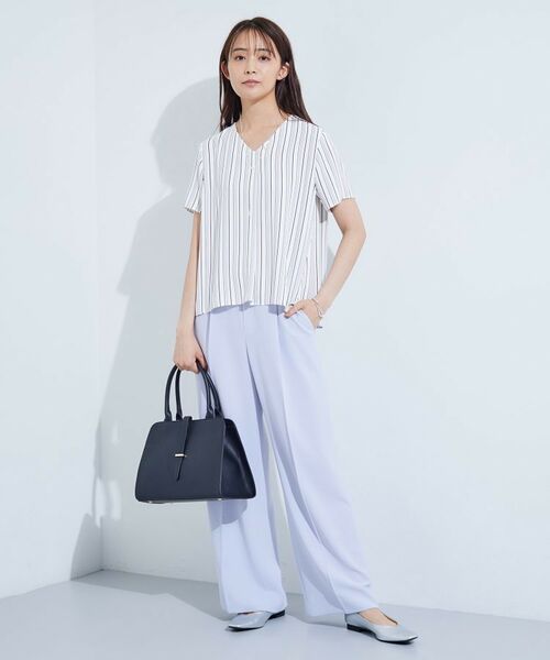 INDIVI / インディヴィ シャツ・ブラウス | 【洗える/通勤】マルチストライプブラウス | 詳細10