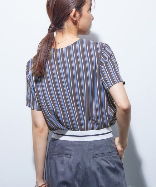 INDIVI / インディヴィ シャツ・ブラウス | 【洗える/通勤】マルチストライプブラウス | 詳細13