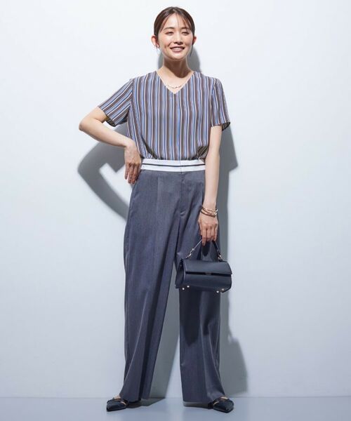 INDIVI / インディヴィ シャツ・ブラウス | 【洗える/通勤】マルチストライプブラウス | 詳細14