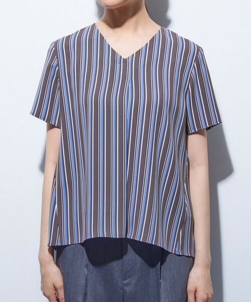 INDIVI / インディヴィ シャツ・ブラウス | 【洗える/通勤】マルチストライプブラウス | 詳細17