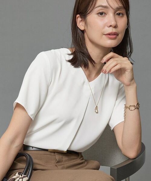 INDIVI/インディヴィ 【洗える/通勤】マルチストライプブラウス ホワイト(001) 34(S) INDIVI/インディヴィ 【洗える/通勤】マルチストライプブラウス ホワイト(001) 34(S)