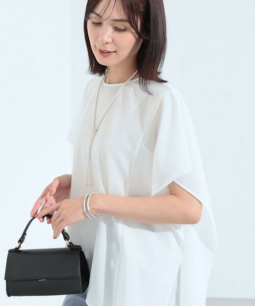 INDIVI / インディヴィ シャツ・ブラウス | 【体型カバー】スクエアブラウス | 詳細3
