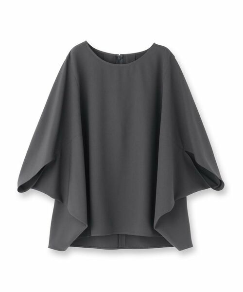 INDIVI / インディヴィ シャツ・ブラウス | 【体型カバー/SETUP可能】ジョーゼット　ドルマンブラウス | 詳細1