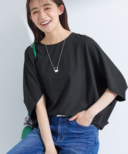 INDIVI / インディヴィ シャツ・ブラウス | 【体型カバー/SETUP可能】ジョーゼット　ドルマンブラウス | 詳細10