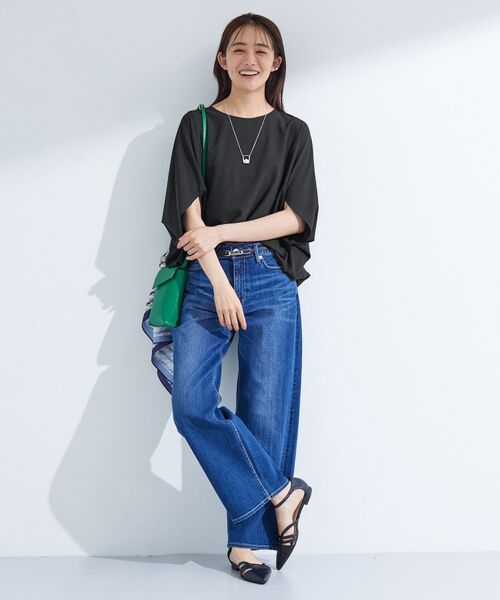 INDIVI / インディヴィ シャツ・ブラウス | 【体型カバー/SETUP可能】ジョーゼット　ドルマンブラウス | 詳細11
