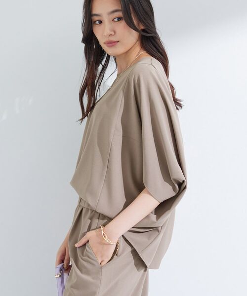 INDIVI / インディヴィ シャツ・ブラウス | 【体型カバー/SETUP可能】ジョーゼット　ドルマンブラウス | 詳細14