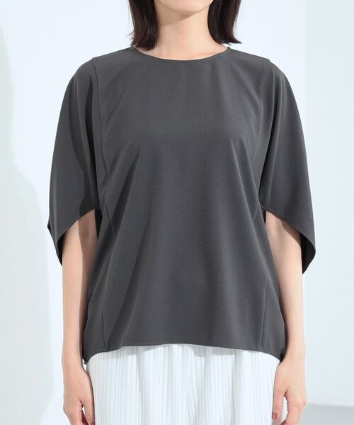 INDIVI / インディヴィ シャツ・ブラウス | 【体型カバー/SETUP可能】ジョーゼット　ドルマンブラウス | 詳細18