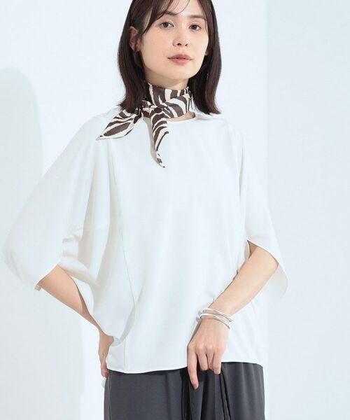 INDIVI / インディヴィ シャツ・ブラウス | 【体型カバー/SETUP可能】ジョーゼット　ドルマンブラウス | 詳細2