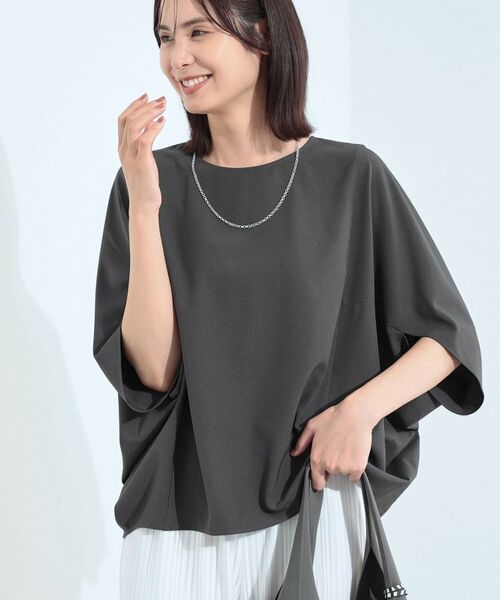 INDIVI / インディヴィ シャツ・ブラウス | 【体型カバー/SETUP可能】ジョーゼット　ドルマンブラウス | 詳細6